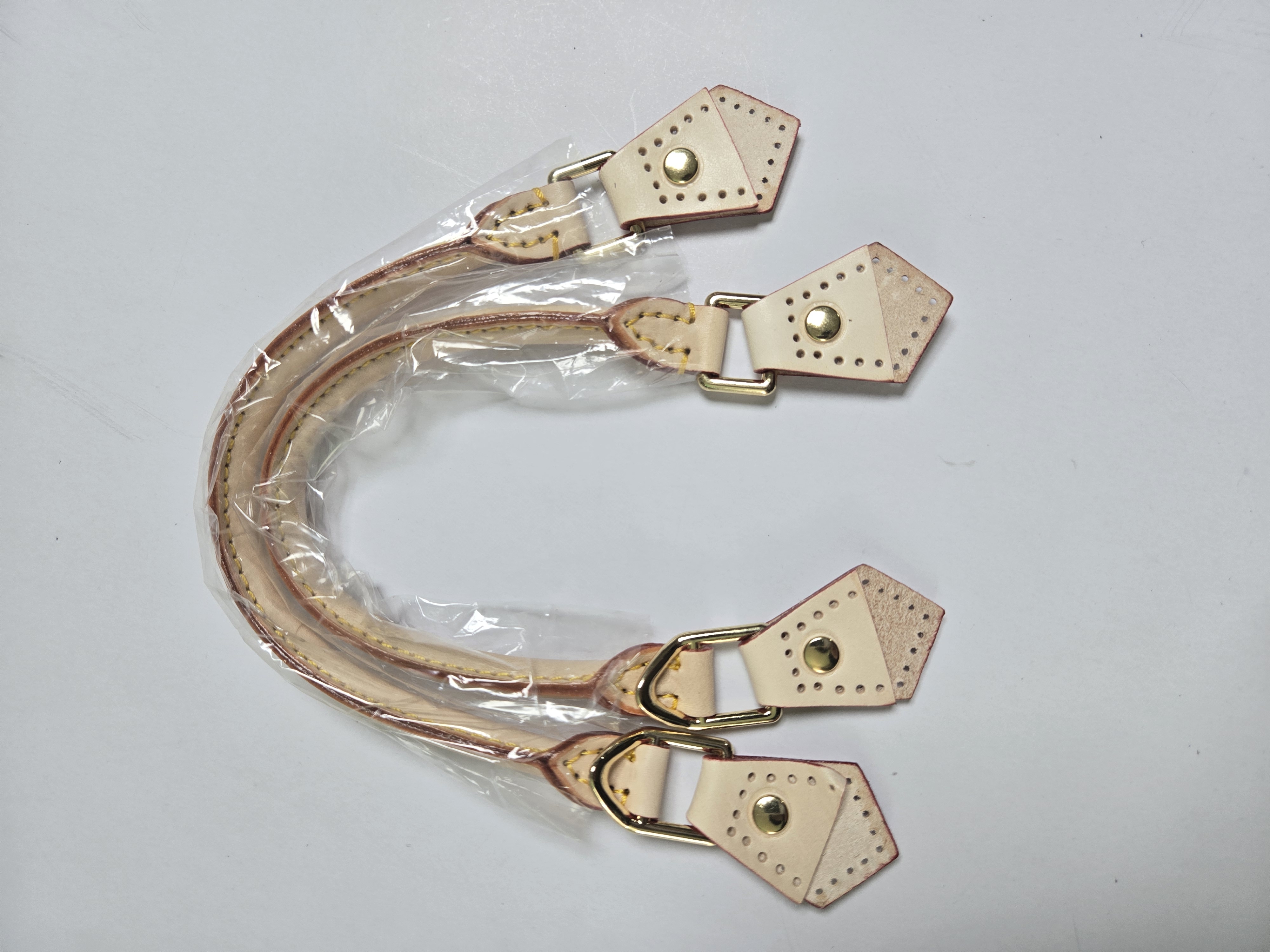 쁘디핸들 34cm,생지,태닝되는 가죽, 스킨색