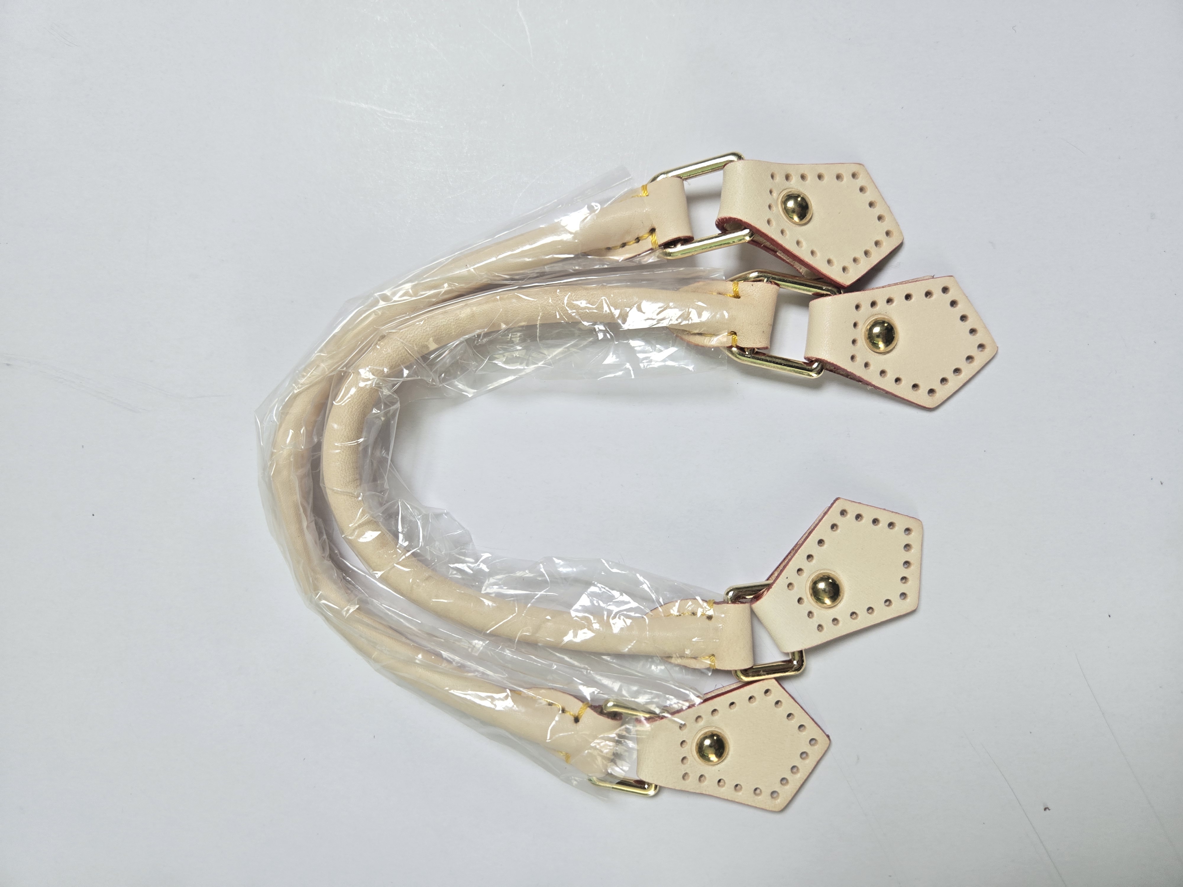 쁘디핸들 34cm,생지,태닝되는 가죽, 스킨색