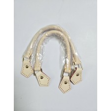 쁘디핸들 34cm,생지,태닝되는 가죽, 스킨색